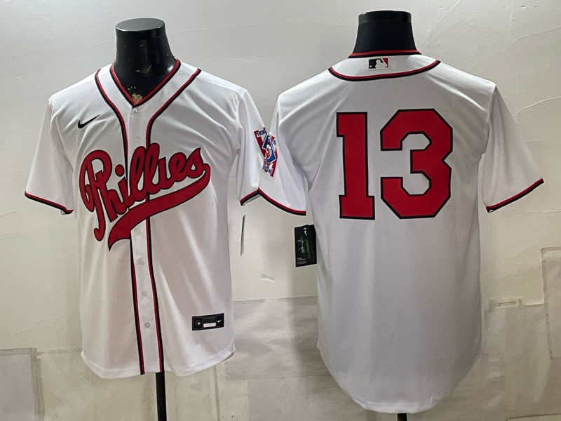 Men 2026 Philadelphia Phillies #13 white Game Nike MLB Jersey 082300->st.louis cardinals->MLB Jersey